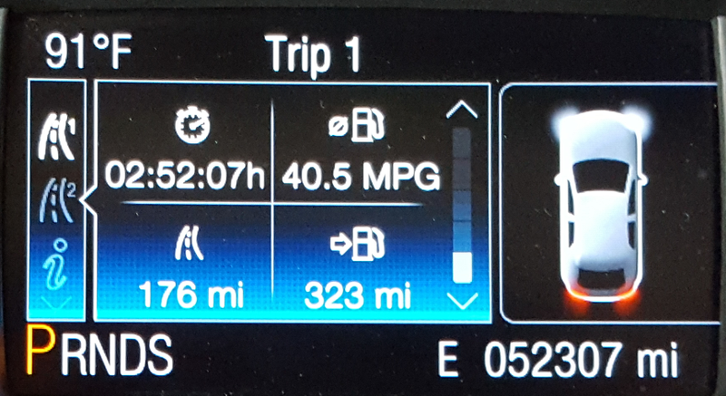40.5 mpg after a longish highway drive
